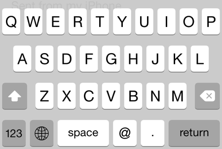 My trick to deal with the redesigned Shift key in iOS 7.1