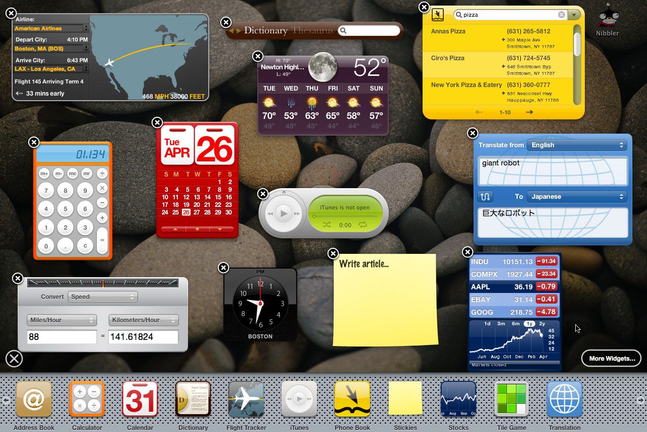 apple desktop widgets mac